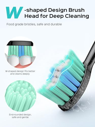 COSLUS C40 Sonic Electric Toothbrush for Adults & Family, Black - 1 Pack