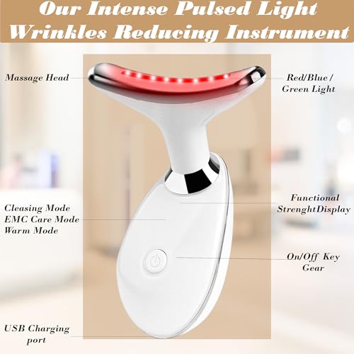 Facial Massager for Women and Men White - Skin Tightening & Wrinkle Reduction