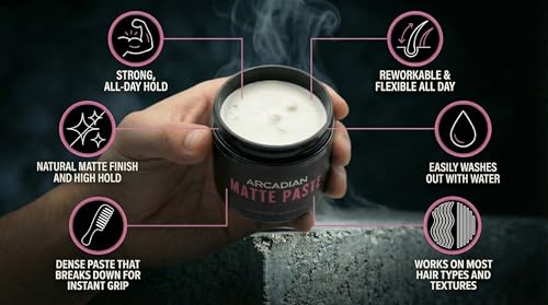 Men's Matte Hair Clay with Strong Hold & Natural Finish - Vegan 4oz