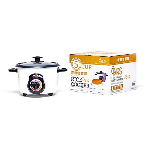 Pars 5 Cup Automatic Persian Rice Cooker with Tahdig, Non-Stick Pot