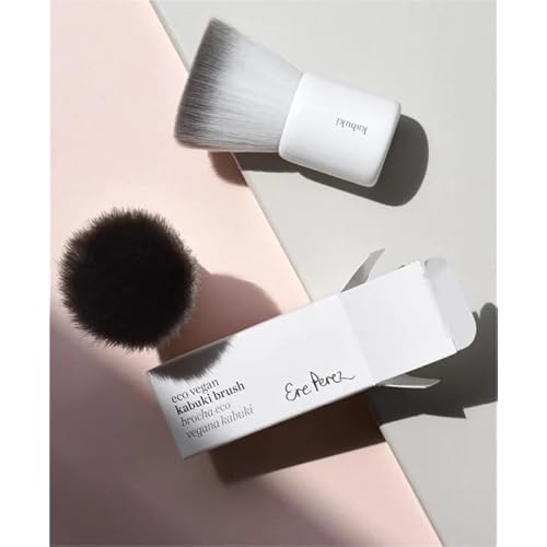 Ere Perez - Natural Eco Vegan Kabuki Makeup Brush | Multipurpose For Powder + Cream | Vegan Nylon Bristles, Cruelty-Free, Clean Beauty