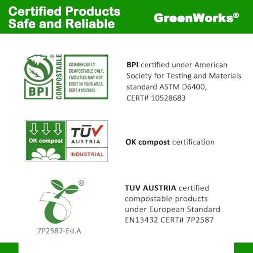 GreenWorks 1000 Count Large Heavy-Duty Compostable Forks - BPI Certified Disposable Cutlery, FORKS