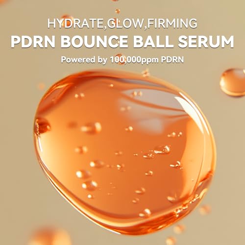 Salmon PDRN Bounce Ball Serum - Salmon dna Serum Glass Skin Korean Skincare Non Sticky (1.01 fl oz)