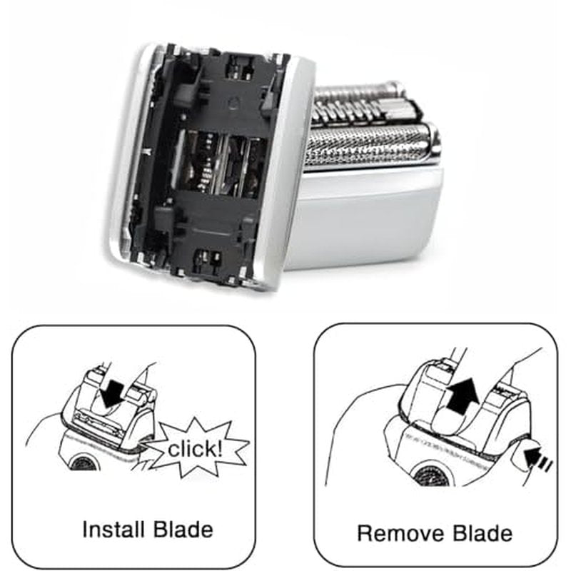 83M Replacement Head Compatible with Braun Series 8 Shaver, 83M Wet&Dry Replacement Shaver Head for Braun S8, Upgrade Foil & Cutter Blade for S8 8577cc 8417s, 2Pack