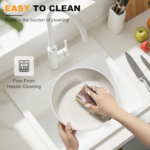 20PCS Non-Stick Ceramic Cookware Set with Detachable Handles - Oven & Induction Compatible