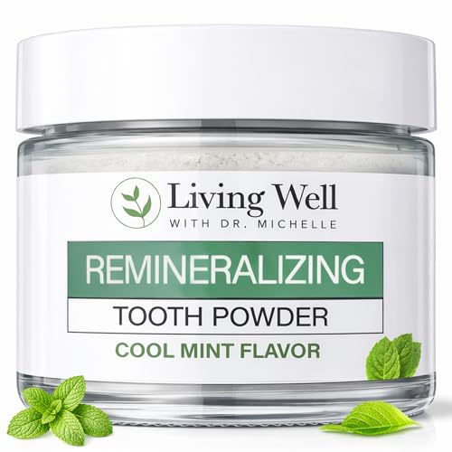 Remineralizing Tooth Powder with Hydroxyapatite & Cool Mint - Living Well Dr. Michelle