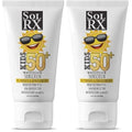 SolRX KID's SPORT Sunscreen SPF 50+ Oxybenzone Free Sunscreen, Reef Safe Sunscreen for Face and Body, Won't Run Into Eyes (Pack of 2)