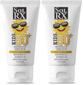 SolRX Kid's Sport SPF 50+ Sunscreen Pack of 2 - Oxybenzone-Free, Reef Safe, Water-Resistant, Face & Body