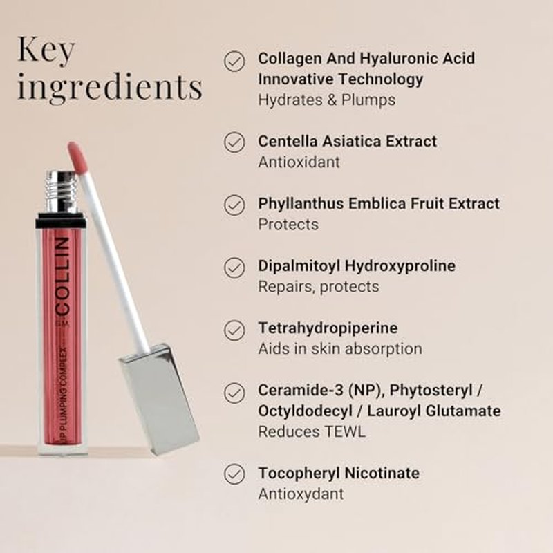 G.M. COLLIN Lip Plumping Complex | Hydrating Lip Gloss for Fuller, Moisturized Lips