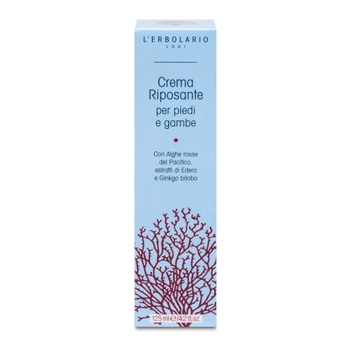L'Erbolario Resting Body Cream for Feet & Legs - Nourishing Moisturizer with Ivy & Ginkgo, 4.2 oz
