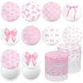 Namalu 48 Pcs Pink Bow Party Favors Pink Bow Coquette Mini Pocket Mirrors Inspirational Christian Gifts Bulk for Women Portable Round Makeup Mirror Church Religious(Cute Style)
