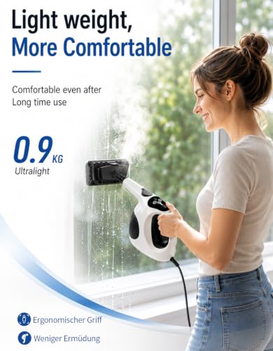 Handheld Steam Cleaner - Fast 3-Second Heat-Up, 400ML Tank, Lightweight Multi-Surface Deep Cleaning