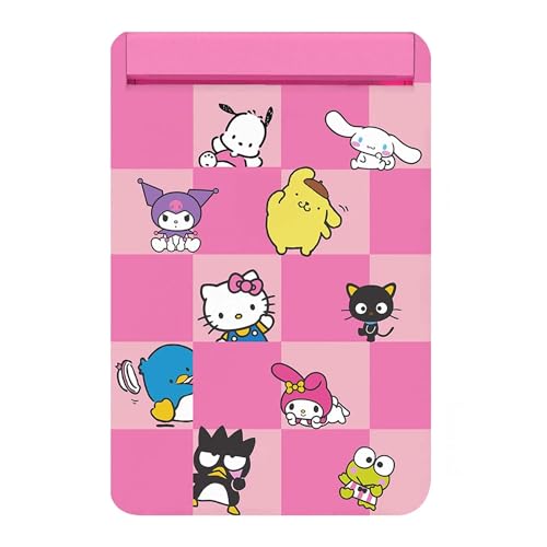 Impressions Vanity Hello Kitty and Friends Core Touchup 2.0 LED Compact Mirror for Purse, Trifold Lighted Travel Makeup Mirror with 2X Magnification, Adjustable Brightness, and Touch Control (Pink)