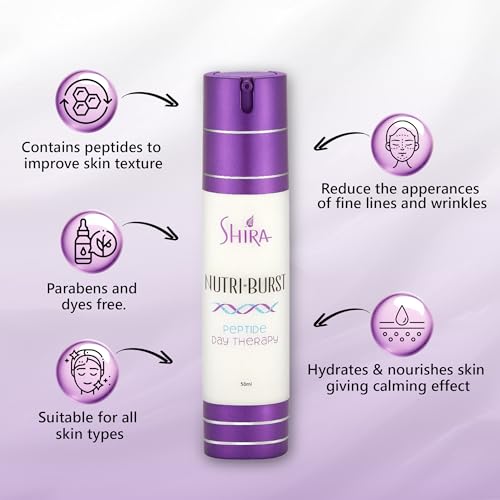 Shira Nutriburst Peptide Day Therapy (50ml) For Skincare And Anti Wrinkle Face Cream With Peptides and Hyaluronic Acid Face Anti Aging Cream