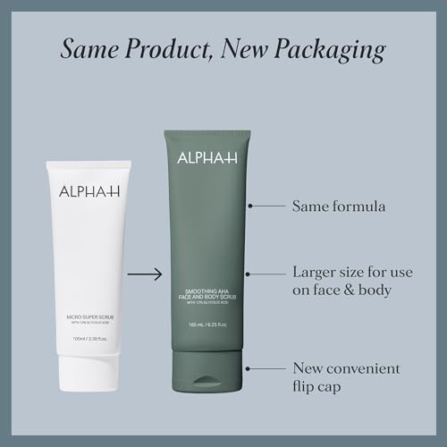 Alpha-H Dual Exfoliating AHA Face & Body Scrub 185ml – Gentle Skin Refinement
