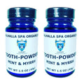 Valhalla Spa Peppermint & Myrrh Whitening Tooth Powder – 2 Pack, Fluoride-Free
