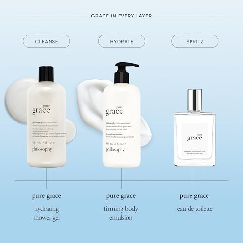 Pure Grace Firming Body Emulsion - 8 Fl Oz Luxury Scented Body Lotion with Shea Butter & Natural Oils - Fast Absorbing Hydration - Soft & Smooth Skin - Variation: Pure Grace