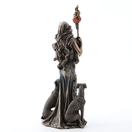 Veronese Design Hecate Greek Goddess Statue, Bronze Large Cold Cast Resin 13 3/8"