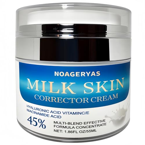 Corrector Cream with Hyaluronic Acid, Vitamin C, Niacinamide & 45% Multi-Action Concentrate - Reduces Fine Lines & Acne Scars for Smooth, Milk-Like Skin - 1.86 oz