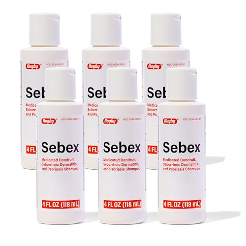 Rugby Sebex Medicated Dandruff Shampoo 4oz Pack of 6 for Men & Women