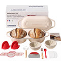 Armorbear White Double Loaf Sourdough Bread Baking Kit with Cast Iron Dutch Oven