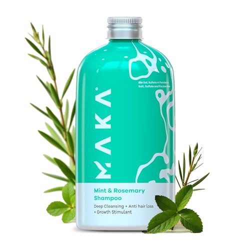 Mint & Rosemary Sulfate-Free Shampoo for Oily Hair & Scalp Care 16oz - Supports Hair Strengthening