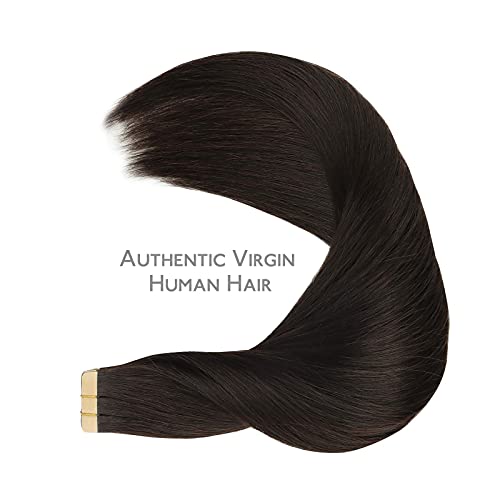Dark Brown Hair Extensions 18 Inch Remy Tape-In Hair 20pcs 50g - Variation #2