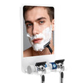 Infitrans Fogless Shower Mirror for Shaving with Storage - White - Adjustable & Easy Installation