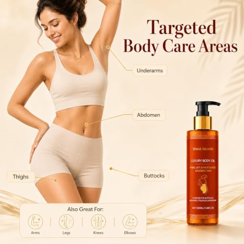 Body Firming Oil for Crepey Skin 2 Pack - Lightweight, Spa-Inspired Formula
