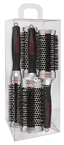 Olivia Garden ProThermal Anti-Static Round Hair Brush 4-Piece Kit - Not Electrical