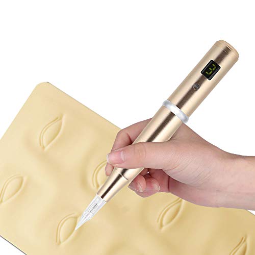 Wireless Permanent Makeup Pen Kit with 10 Needles - Golden Variation