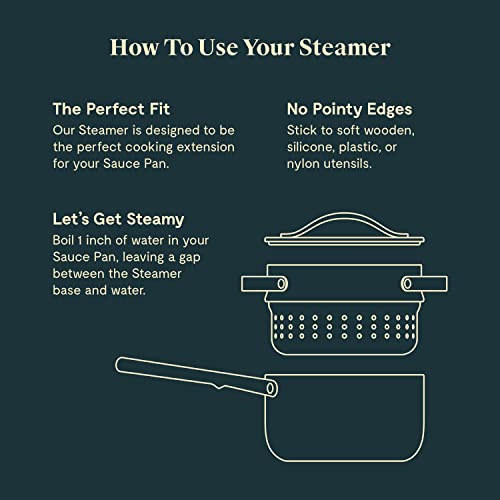 Caraway Stainless Steel Steamer Basket - Small 3 Qt Food Steamer