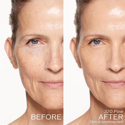 Shiseido RevitalEssence Skin Glow Foundation SPF 30, 320 Pine - Buildable, Medium Coverage - 24-HR Hydration & 12-HR Wear - Transfer, Crease & Fade Resistant - Non-Comedogenic - All Skin Types