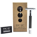 Parker 56R Double Edge Safety Razor - Graphite, Handmade Barber Quality