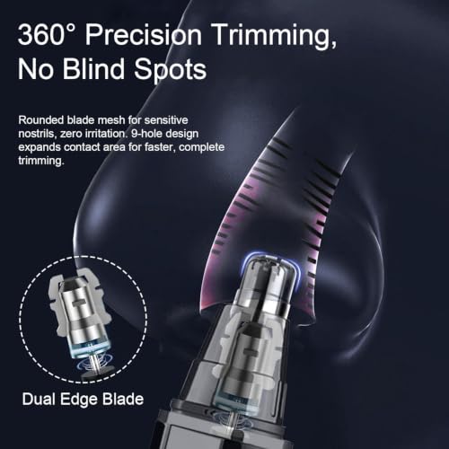 Rechargeable 4-in-1 Nose Ear Eyebrow Beard Trimmer Kit - Waterproof, LED Display