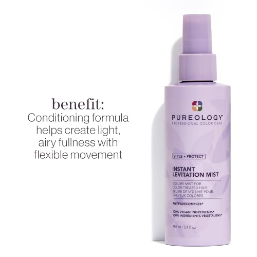 Pureology Style + Protect Instant Levitation Mist For Fine, Color-Treated Hair - Volumizes Without Weighing Down, Sulfate-Free & Vegan