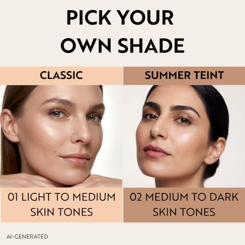 Glow Make-up Mousse Classic Glow 1.01 Fl.oz. - Radiant 4-in-1 Primer, Foundation & Highlighter