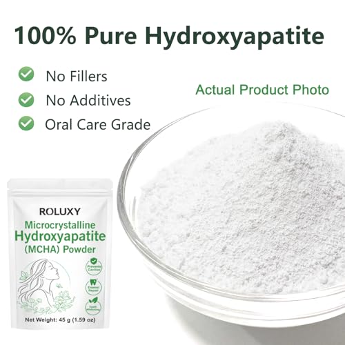 45g Microcrystalline Hydroxyapatite Powder for Teeth Remineralization & Sensitivity Relief - Unflavored, Non-Nano, Vegan