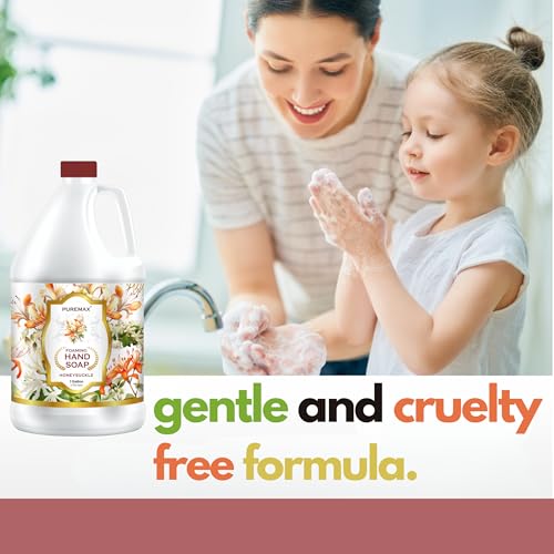 Honeysuckle Foaming Hand Soap Refill - Essential Oils, 128 Fl Oz, Moisturizing, Made in USA (Variation of THIS listing: Honeysuckle / 128 Fl Oz)