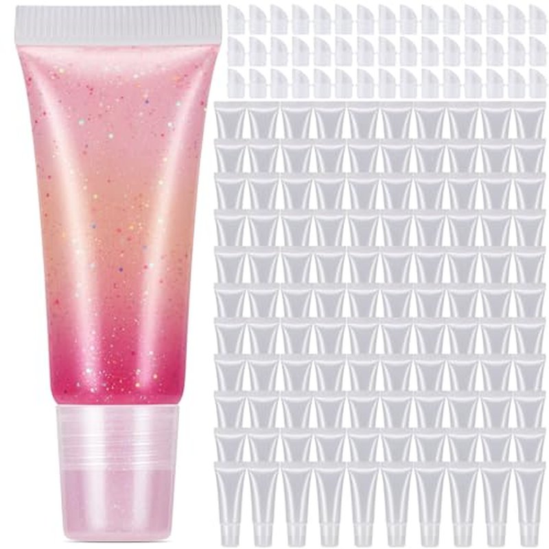 300 Pcs Lip Gloss Tubes Empty Bulk 8ml - Clear Squeeze Lip Balm Containers for DIY, Travel Toiletries, Ointment Storage, Personal Care Filling, Business Sampling, Private Label or Resale Use
