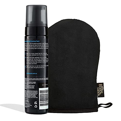 Self Tanning Foam with Application Mitt - Sunless Bronzer, Hydrating Aloe Vera & Coconut, Flawless Finish