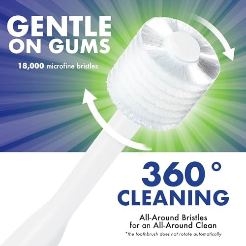 Brilliant Adult Sensitive Toothbrush 3 Pack Extra Soft Round Head Gentle Clean