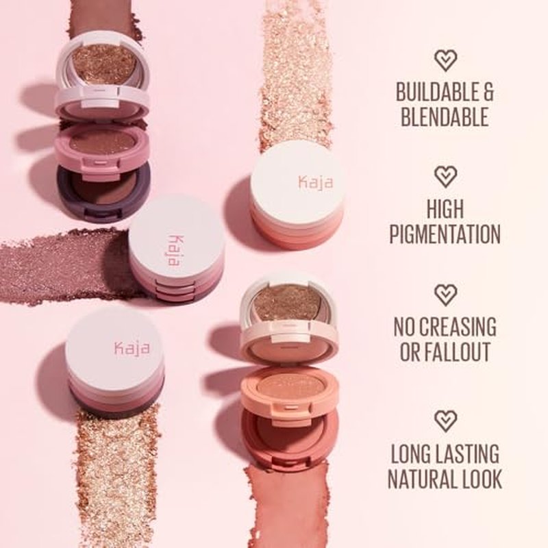 Kaja Beauty Bento Collection | Mosaic chrome + Shimmer + Matte | 18 Coral Sunrise - Coral Peach | 2019 Best of Beauty Award in Glitter-Pressed Category