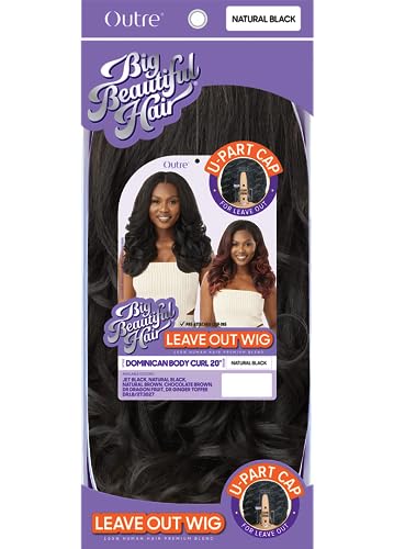 Outre Big Beautiful Hair Leave Out Wig 20" Dominican Body Curl Jet Black