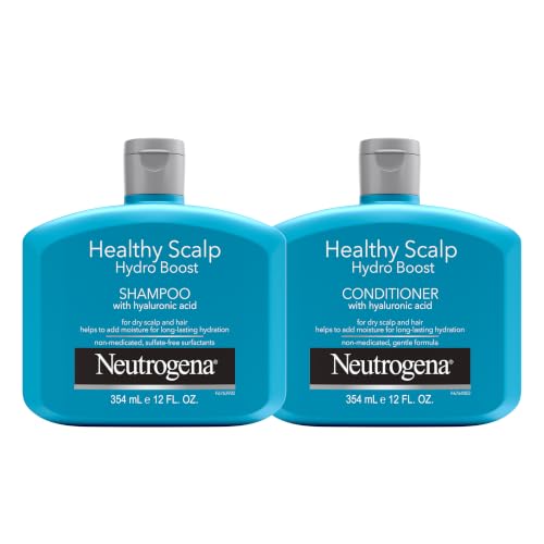 Neutrogena Hydro Boost Shampoo & Conditioner Set - Hydrating for Dry Hair & Scalp - 2 x 12 Fl Oz - Variation of Shampoo + Conditioner