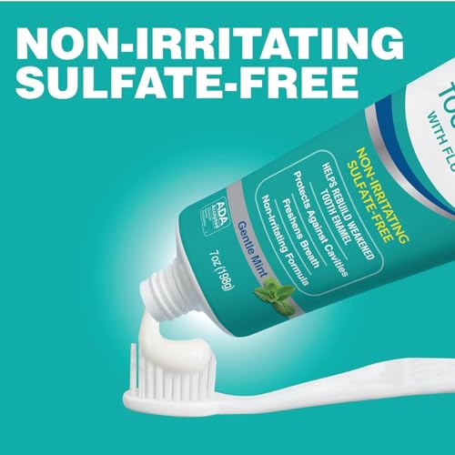 CloSYS SLS Free Fluoride Toothpaste 7oz Pack of 3 Gentle Mint for Sensitive Teeth