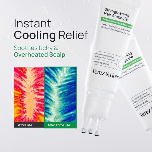 TEREZ & HONOR Double Pack Scalp Serum Roll-On for Hair Growth - 60 mL Korean Vegan Cooling Ampoule