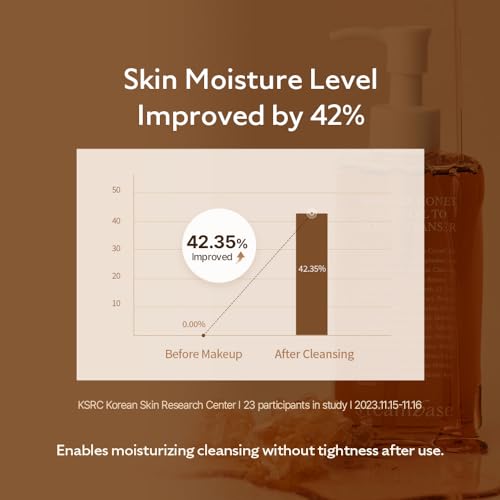 STEAMBASE Manuka Honey Glow Oil to Foam | Daily Makeup Remover and Cleanser, Hydrating Foaming Face Wash for Dry Skin, Double Cleanse | Korean Facial Oil Cleanser, 7.27 fl oz