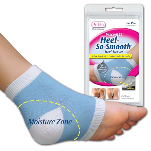 Moisturizing Heel Sleeves with Mineral Oil - Softening & Repair, Reusable Pair
