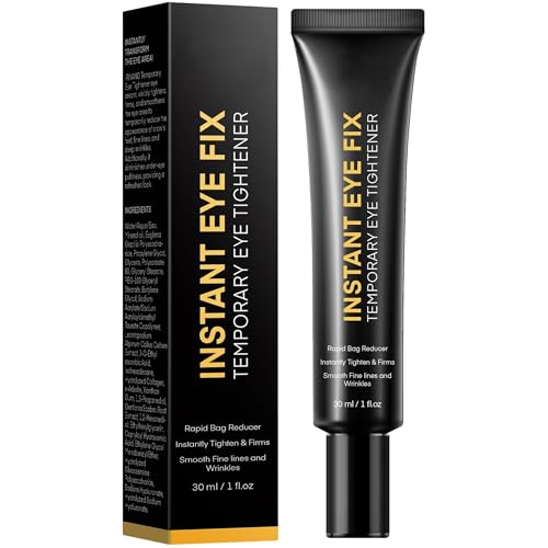 Temporary Instant Under Eye Tightener: Reduces Under-Eye Bags, Dark Circles, Puffiness, Wrinkles Advanced Firming Polysaccharide Formula 30 ml